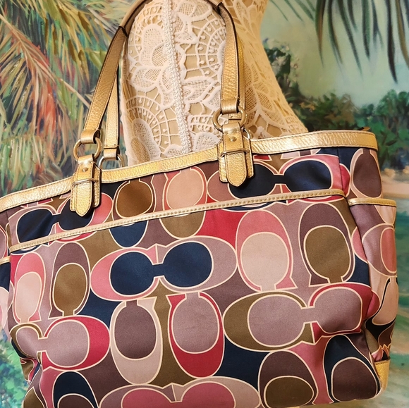 Coach Bag- Free matching Wallet! Check out those colors! - Picture 6 of 16